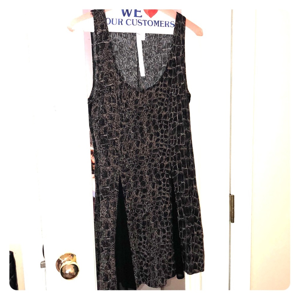 Reformed - black and gray pattern dress